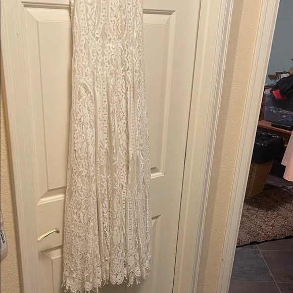 Free People Cream Lace Halter Dress - Picture 4 of 14